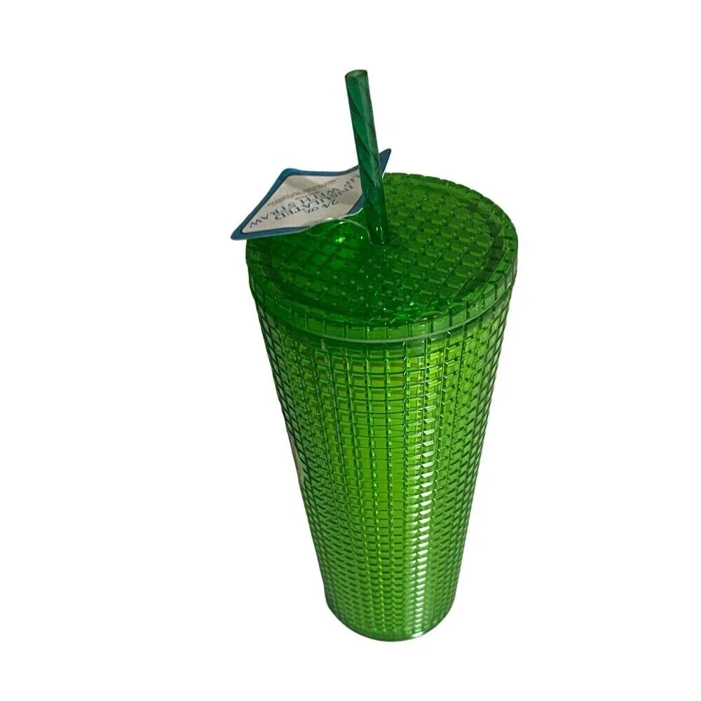 NEW Harry Potter Slytherin Snake Green Grid Tumbler Cold Cup